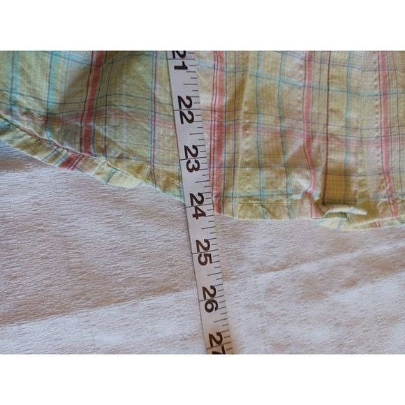 Twenty X Women's L/S plaid Pearl Snap Tailored Fit Blouse. L Pink/Yellow - Picture 8 of 8
